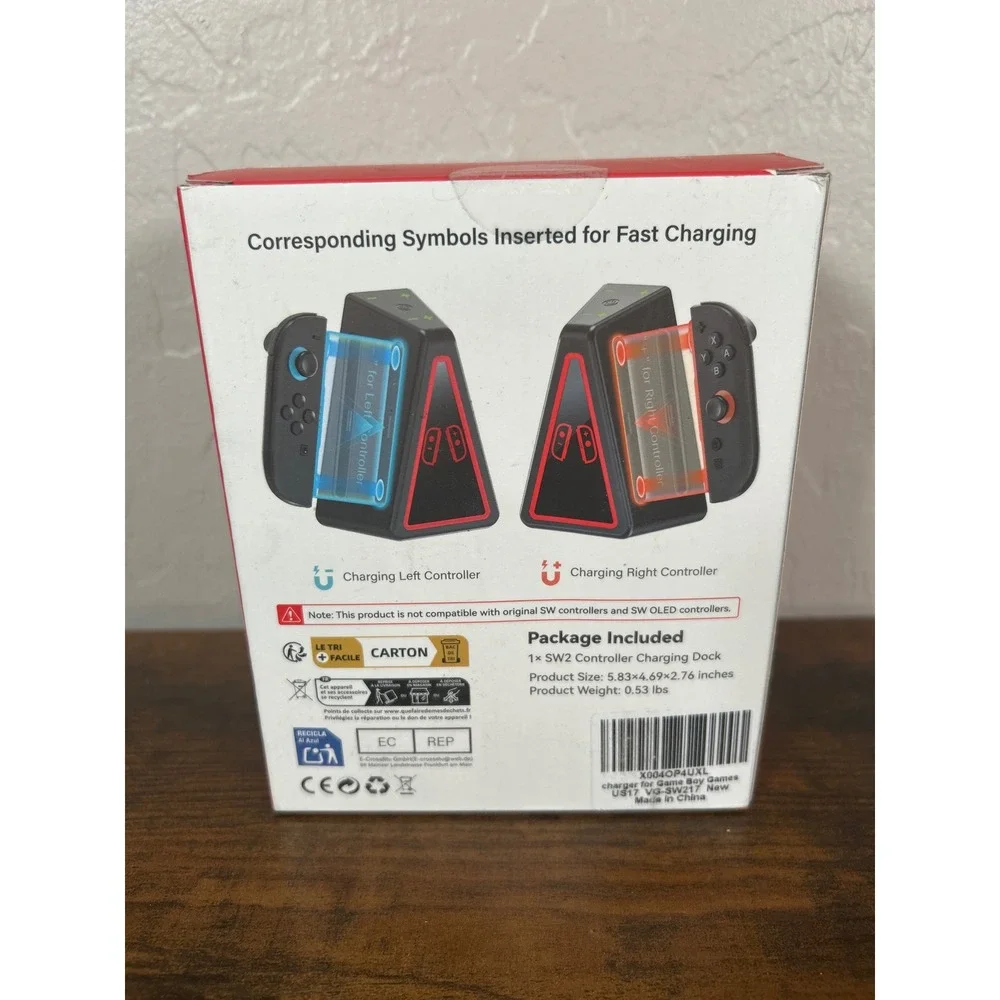 SW2 Controller Charging Dock RGB LED Fast Charger Station Black VG-SW217 NEW